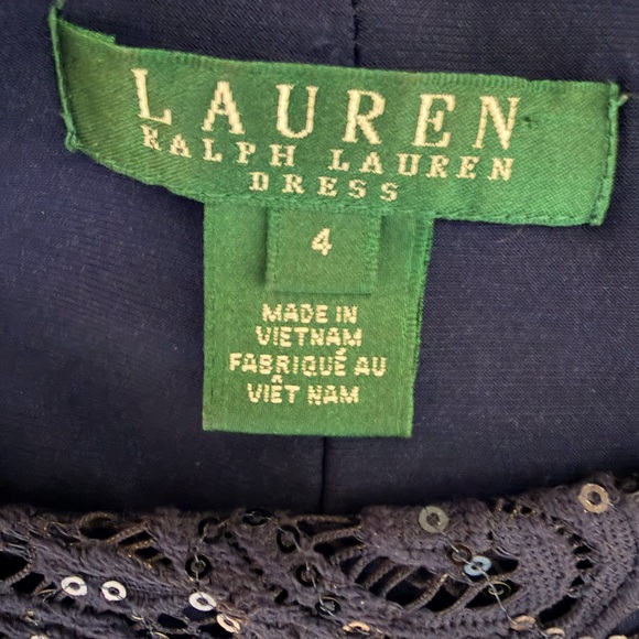 Ralph Lauren Midnight Blue Lace Dress - Picture 4 of 5